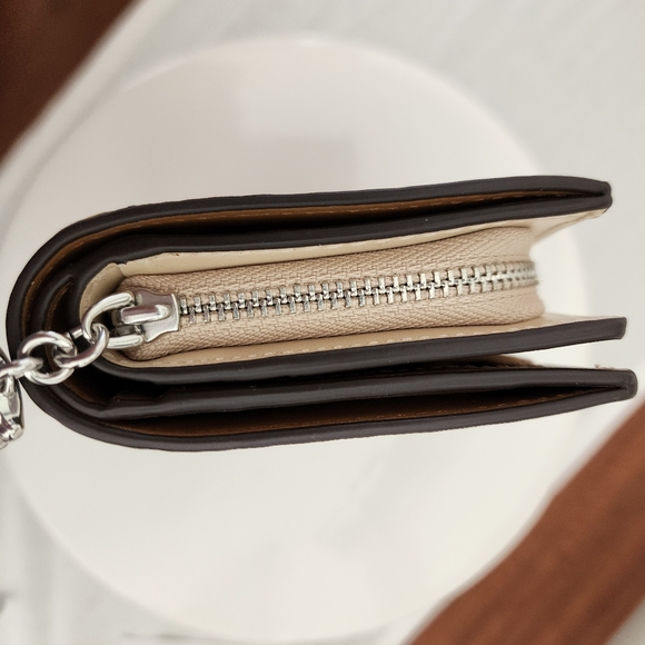 Coach Snap Wallet NWT Floral/Ivory/Silver - Picture 3 of 4